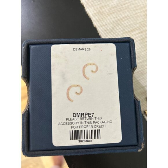 DEMARSON Cherry Quartz Gold Luna Earrings Gold Womens Size OS - Picture 7 of 7